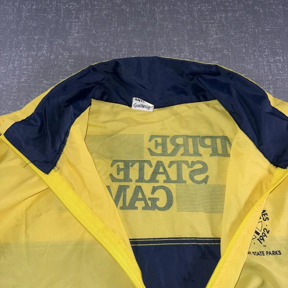 Vintage Antigua Jacket Mens Large Blue Empire State Games Windbreaker 1992